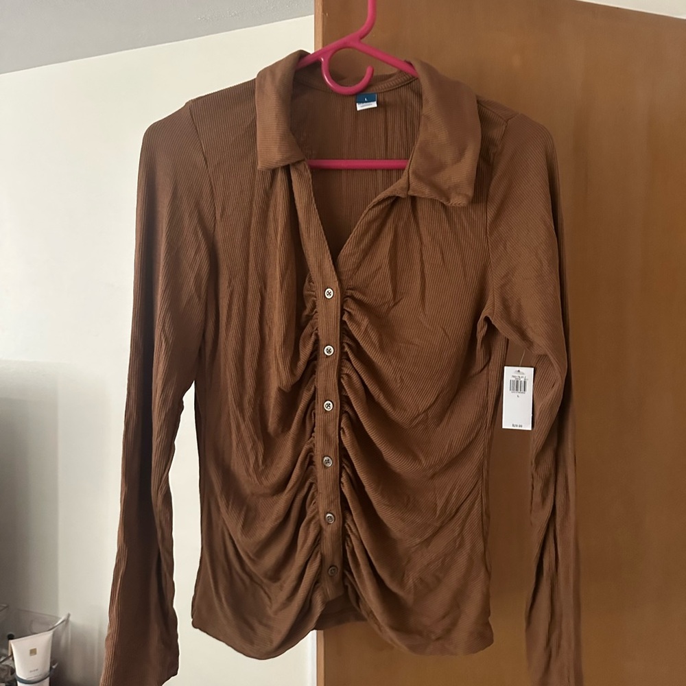 Rouche front long sleeve